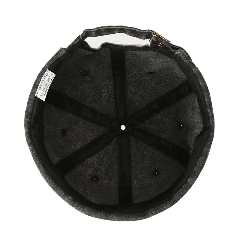 Washed Cooton Brimless Skullies Cap For Men Hip Hop Solid Color Street Dome Sailor Hat Unisex Custom Logo Docker Hats Women